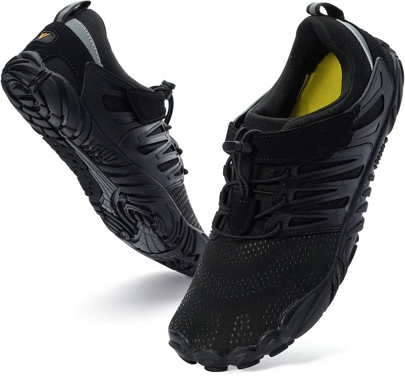 WHITIN Women's Minimalist Barefoot Trail Running Shoes | Wide Toe Box Size 7.5-8 Black 38 - Image 1